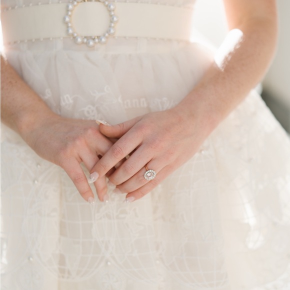 Zimmermann White Mini Babydoll Dress with Sweetheart Neckline for Bride - Picture 2 of 4